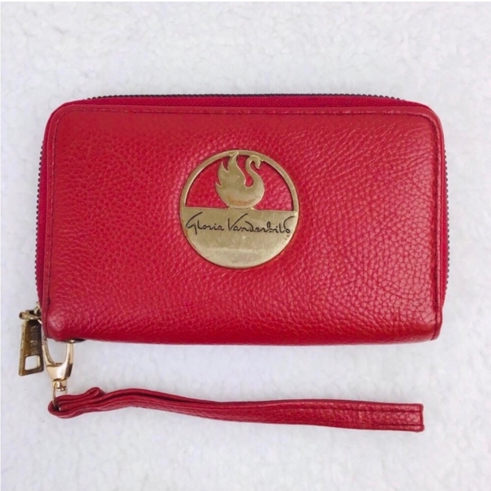 Gloria Vanderbilt Red Zip Around Wallet